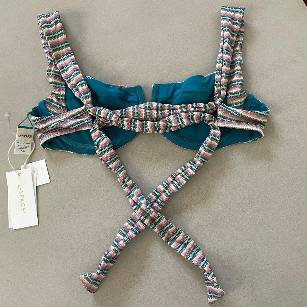 NWT L*Space Pique Stripe Camelia Top (D) & Camacho Bottom (L) - Picture 5 of 9
